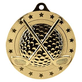 Cascade Golf Medal Gold 50mm