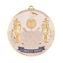 Prestige Longest Drive Golf Medal 70mm