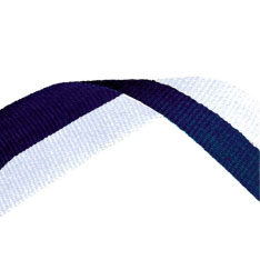 Navy Blue & White Medal Ribbon 54p
