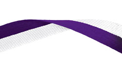 Purple & White Medal Ribbon 54p