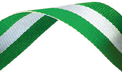 Green, White & Green Medal Ribbon 54p