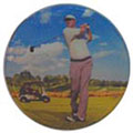 Golfer medal centre 25mm