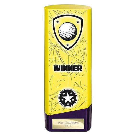 Yellow Prime Golf Winner Trophy 190mm