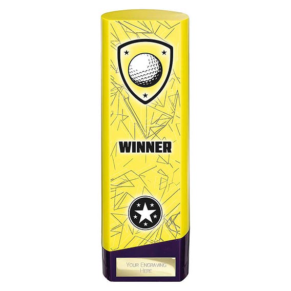 Yellow Prime Golf Winner Trophy 220mm