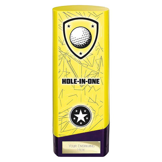 Yellow Prime Hole in One Trophy 190mm