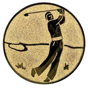 Gold Golf Swing Medal Centre 25mm