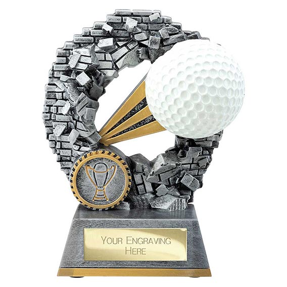 Blast Out Golf Ball Trophy 140mm