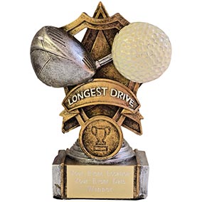 Longest Drive Wedge Ball Trophy 15cm