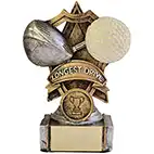 Longest Drive Wedge Ball Trophy 15cm