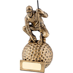 Golfer on Golf Ball Award 16cm
