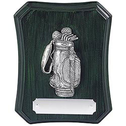 SilverResin Golf Bag Trophy 12cm