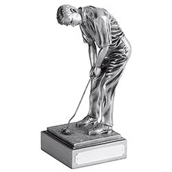 Silver Golf Putter Figure Award