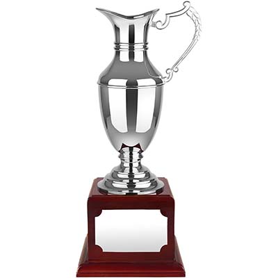 Small Plain Nickel Claret Jug 9.25in
