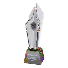12in Crystal Golf Award