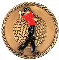 Gold golf medal