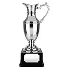 Nickel Claret Jug Square Base 10in