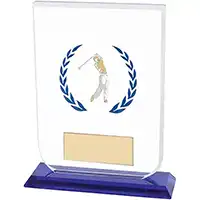 Gladiator Glass Male Golfer Award 160mm