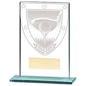 Millennium Glass Golf Club Award 125mm