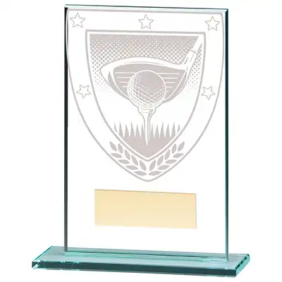 Millenium Glass Golf Club Award 125mm