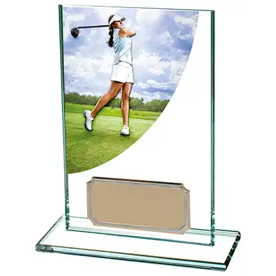 Colour Curve Glass Golf Female Award 125mm