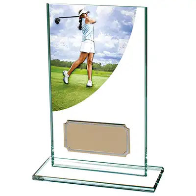 Colour Curve Glass Golf Female Award 140mm
