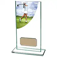 Colour Curve Glass Golf Female Award 160mm