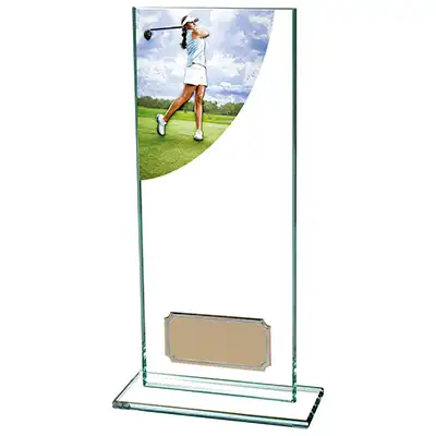 Colour Curve Glass Golf Female Award 200mm