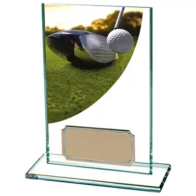 Colour Curve Glass Golf Driver Award 125mm *