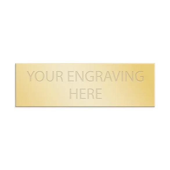 Gold Engraving Plate 38 x 16mm