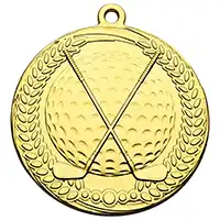 Gold Crossed Clubs Medal 70mm
