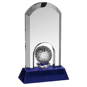 21cm Crystal Golf Ball Award