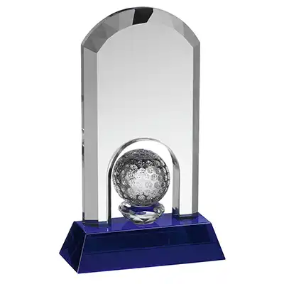 14.5cm Crystal Golf Ball Award