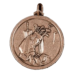 Bronze Golf Bag Medal 38mm