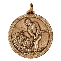 Gold Golf Bunker Medal 56mm