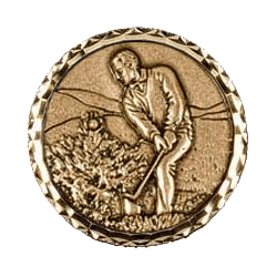 Gold Golf Bunker Medal 60mm