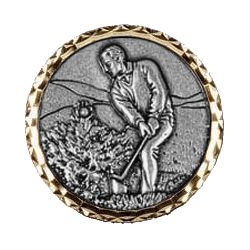 Silver Golf Bunker Medal 60mm