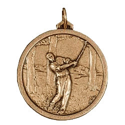 Gold In the Trees Golf Medal 56mm