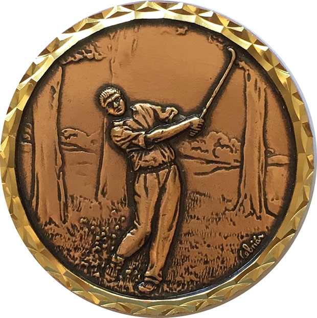 Bronze In the Trees Golf Medal 70mm