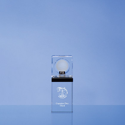 Small Crystal 3D Golf Ball Award 19cm