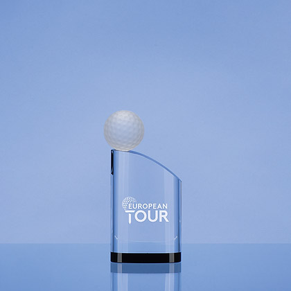 Medium Sloped Crystal Golf Award 21.5cm