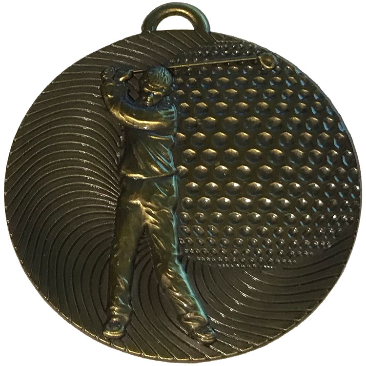 Bronze Golf Swing Medal 50mm