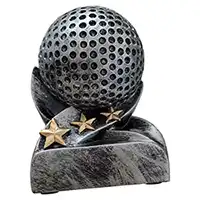 Silver Golf Ball Trophy 11cm