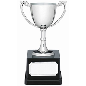 Classic Scroll Nickel Plated Cup 15cm