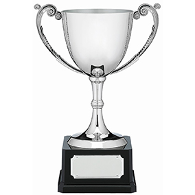 Classic Scroll Nickel Plated Cup 21cm