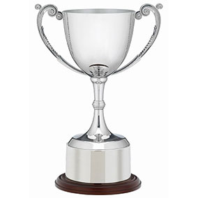 Classic Scroll Nickel Plated Cup 36cm