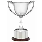 Classic Scroll Nickel Plated Cup 36cm