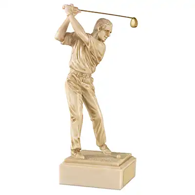 Ivory Finish Full Swing Golf Figure