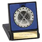 Boxed Mini Shield Silver Golf Medal 50mm