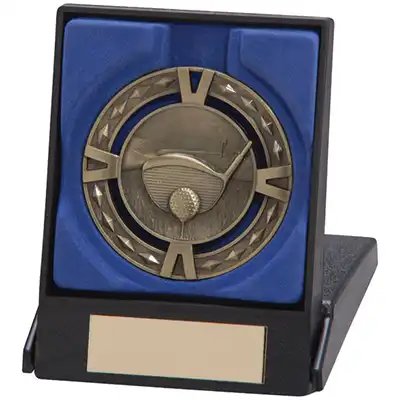 V-Tech Gold Golf Driver Medal In Box 60mm