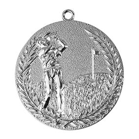 68mm Silver Golfer Medal